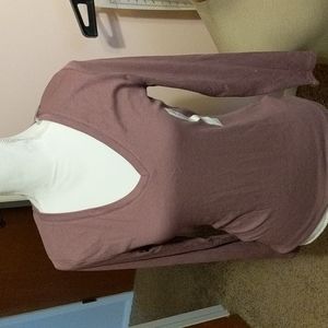 NWT Long Sleeve Purple V-neck Shirt
